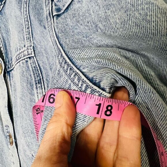 River Island Denim Light Thinker T Women's Blue Denim Drop Waist Dress Size 6 - Picture 10 of 13